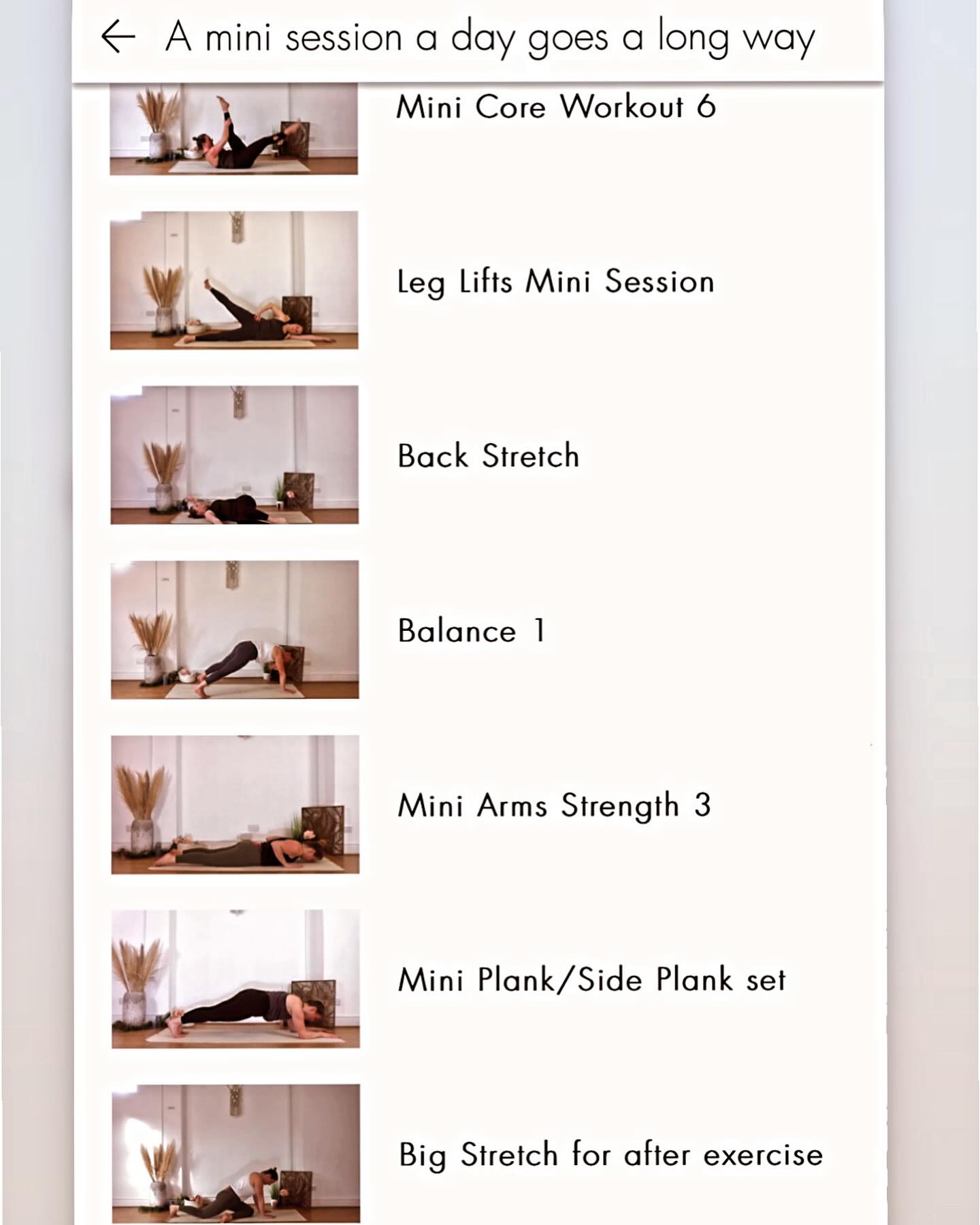 Follow up on this month’s challenge. 

This is a screen shot of the videos selected for this month’s challenge. There are 7 sessions, one for each day of the week. Iv selected these to give a full body workout through the week. All sessions are around 10 mins so it is super easy to fit in. 

First 7 days of the Core Membership is free. 

Link in bio. 

#pilates #pilatesonline #pilatesathome #minipilatessessions #pilateslovers #pilateslife #dailypilates #pilateschallenge