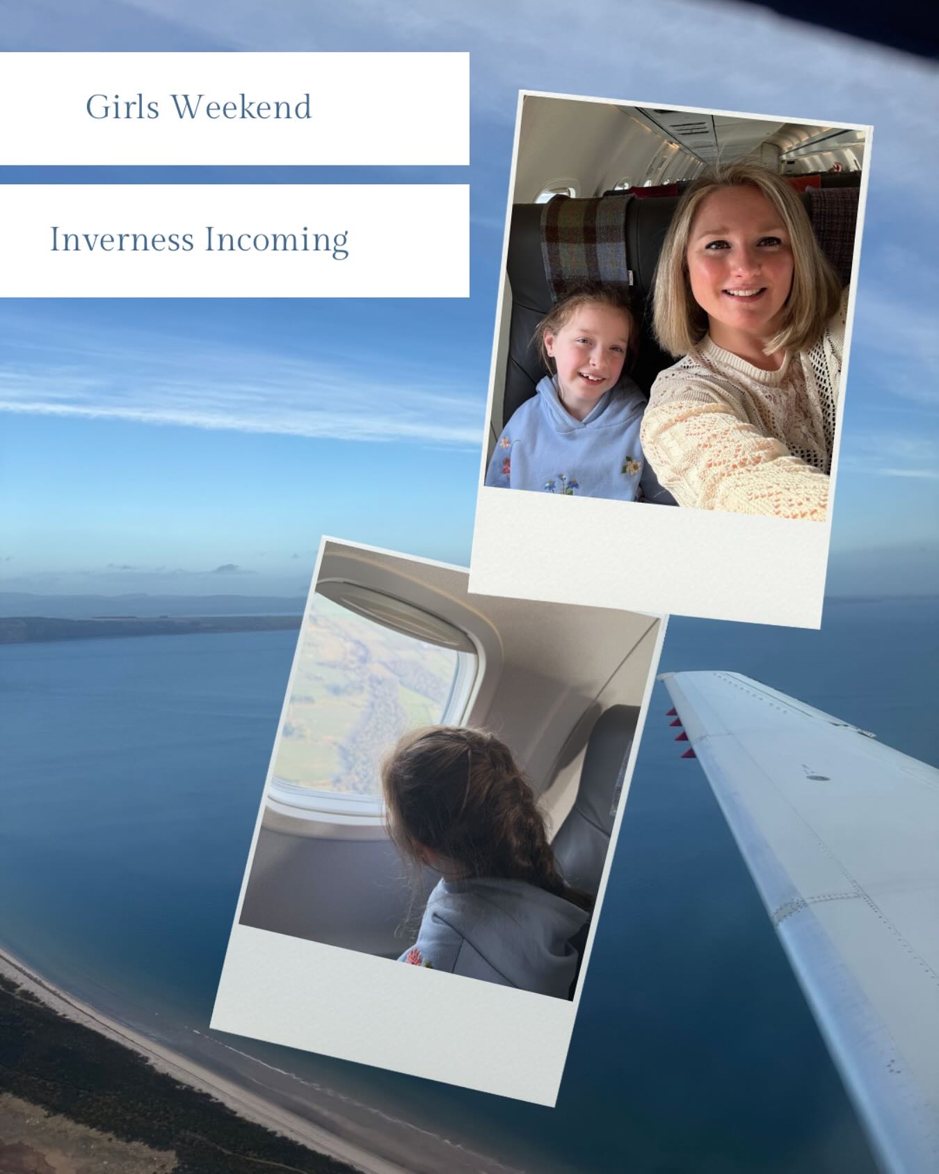 Inverness for the weekend with my girl. 

Looking forward to the party. Happy Birthday @aimeepassmore 🥳

Thank you @flyloganair for making our journey super easy! 

Thank you @pilateswithshak for covering Hot Pilates this morning 🫶🏼

#flyloganair #loganair #manchestertoinverness