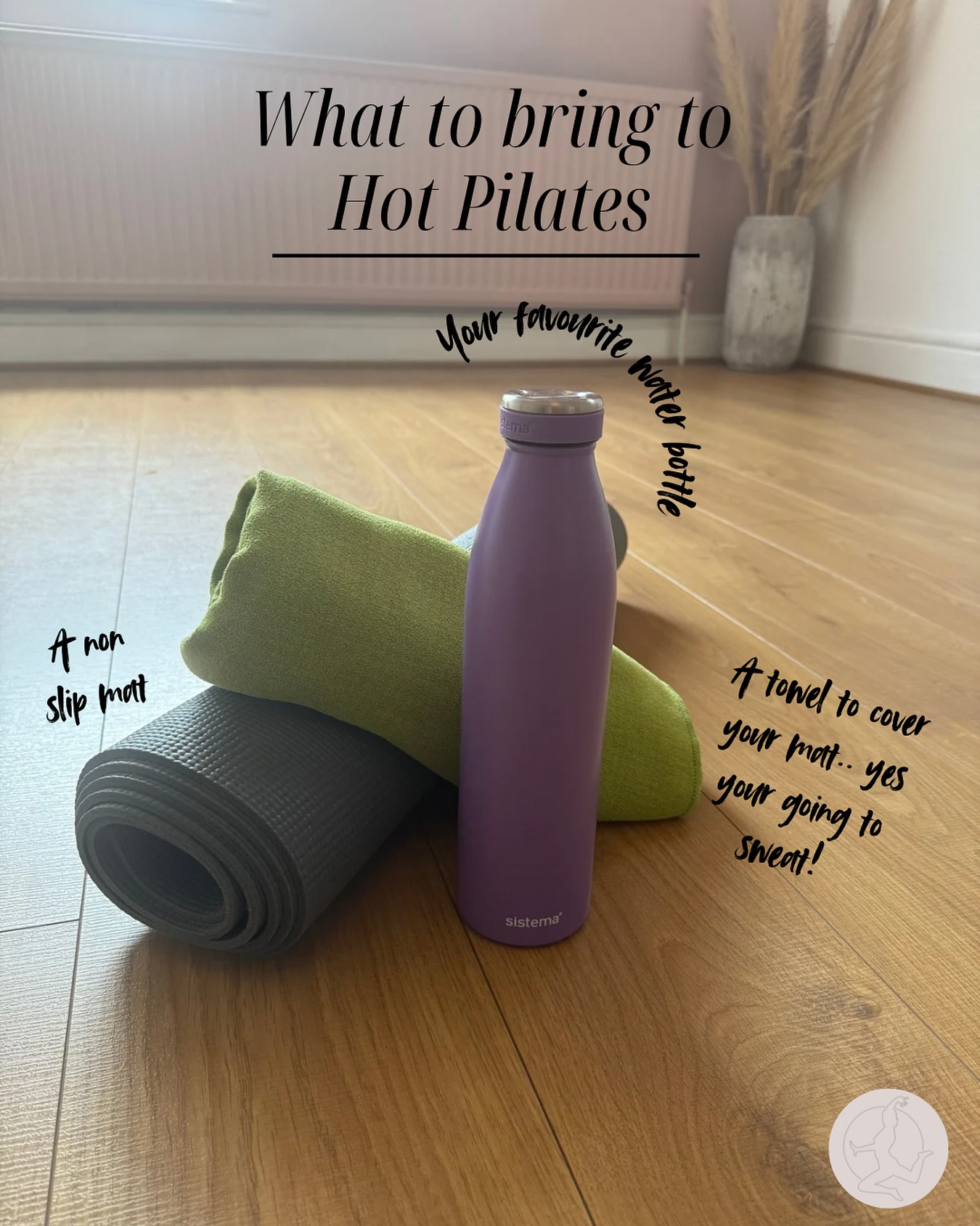 Hot Pilates takes place in a heated studio, we use far infrared heaters which heats the room to around 35 degrees.

As you work through the body your core temperature increases so it gives you a feeling that your doing a cardio workout when you are doing no impact exercises. 

Because of this you will need to bring a few essentials:
1- A water bottle to stay hydrated (@sistema_uk are great as they keep your water cool in the hot studio)
2-A towel to cover your mat, your towel isn’t meant to be used to wipe your sweat away because this encourages your body to sweat more so having a towel over your mat will prevent slipping and catch your sweat. 
3- A non slip yoga/Pilates mat. The nice thick spongy mats are very comfortable but not practical for a Hot Class. 

Fancy giving hot Pilates a go? Book in now using the link in my bio or go to my website. 

My Hot Pilates class is on every Saturday at 9.30am @Chorlton Health Hub 
You can actually choose to do this class live online in the comfort of your own home if you don’t fancy the heat! 

#hotpilates #hotpilatesmanchester #hotclasses #pilatesinmanchester #chorltonhealthhub